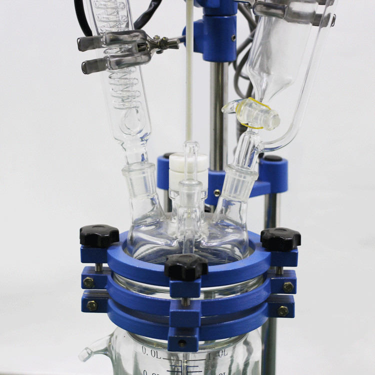 Mini Kettle Lab Glass Reactor Biological Products Mixing Multi Functional
